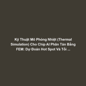Kỹ Thuật Mô Phỏng Nhiệt (Thermal Simulation) Cho Chip AI Phân Tán Bằng FEM: Dự Đoán Hot Spot Và Tối Ưu Vias Tản Nhiệt Trên PCB