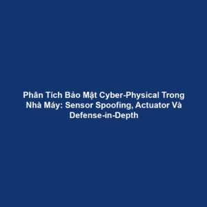 Phân Tích Bảo Mật Cyber-Physical Trong Nhà Máy: Sensor Spoofing, Actuator Và Defense-in-Depth