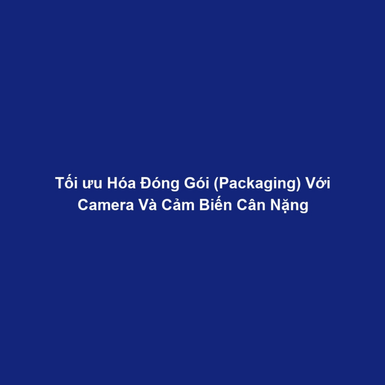 Tối ưu Hóa Đóng Gói (Packaging) Với Camera Và Cảm Biến Cân Nặng