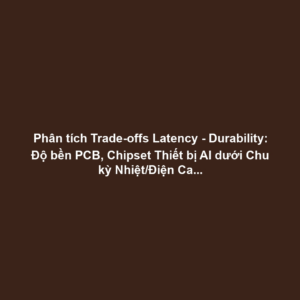 Phân tích Trade-offs Latency - Durability: Độ bền PCB, Chipset Thiết bị AI dưới Chu kỳ Nhiệt/Điện Cao